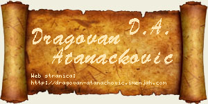 Dragovan Atanacković vizit kartica